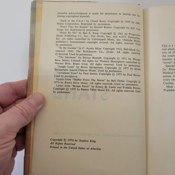 The Stand by Stephen King 1978 Hardcover DJ Book Club Edition Gutter Code T45 - Picture 8 of 9